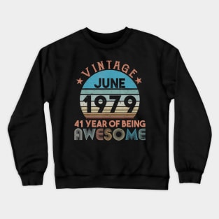 41st Birthday May Vintage 1979 Gifts Women Men Crewneck Sweatshirt